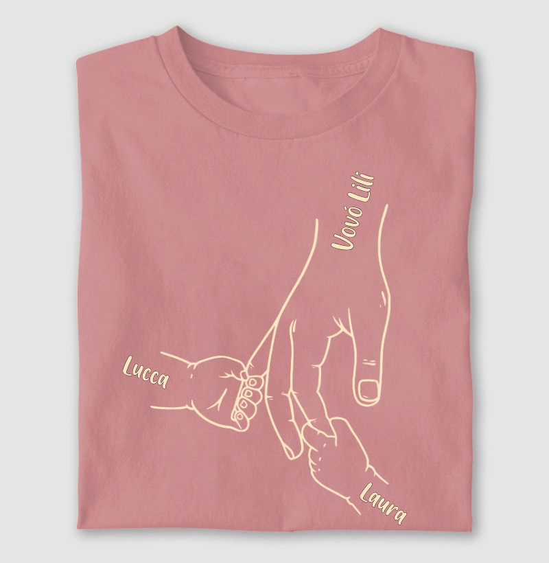 De mãos dadas o vovô sempre protegerá vocês