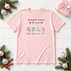 Camiseta Turminha de neve da vovó rosa - flatlay