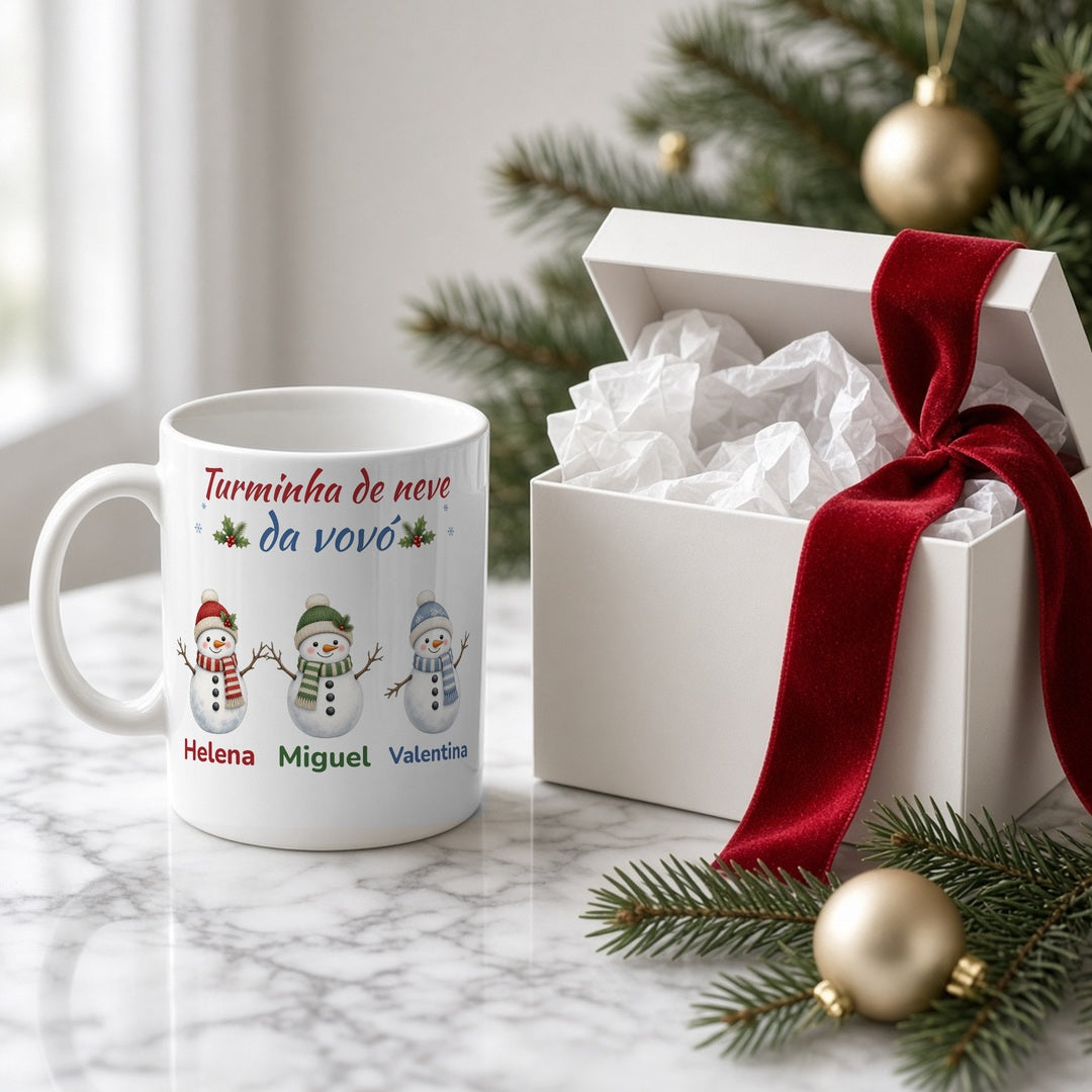 Caneca Turminha de neve da vovó - presente