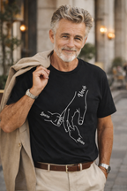 De mãos dadas o vovô sempre protegerá vocês