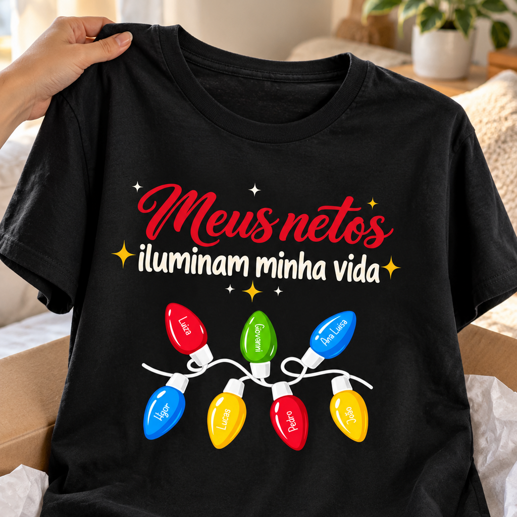 Meus Netos me Iluminam - Algodão Peruano