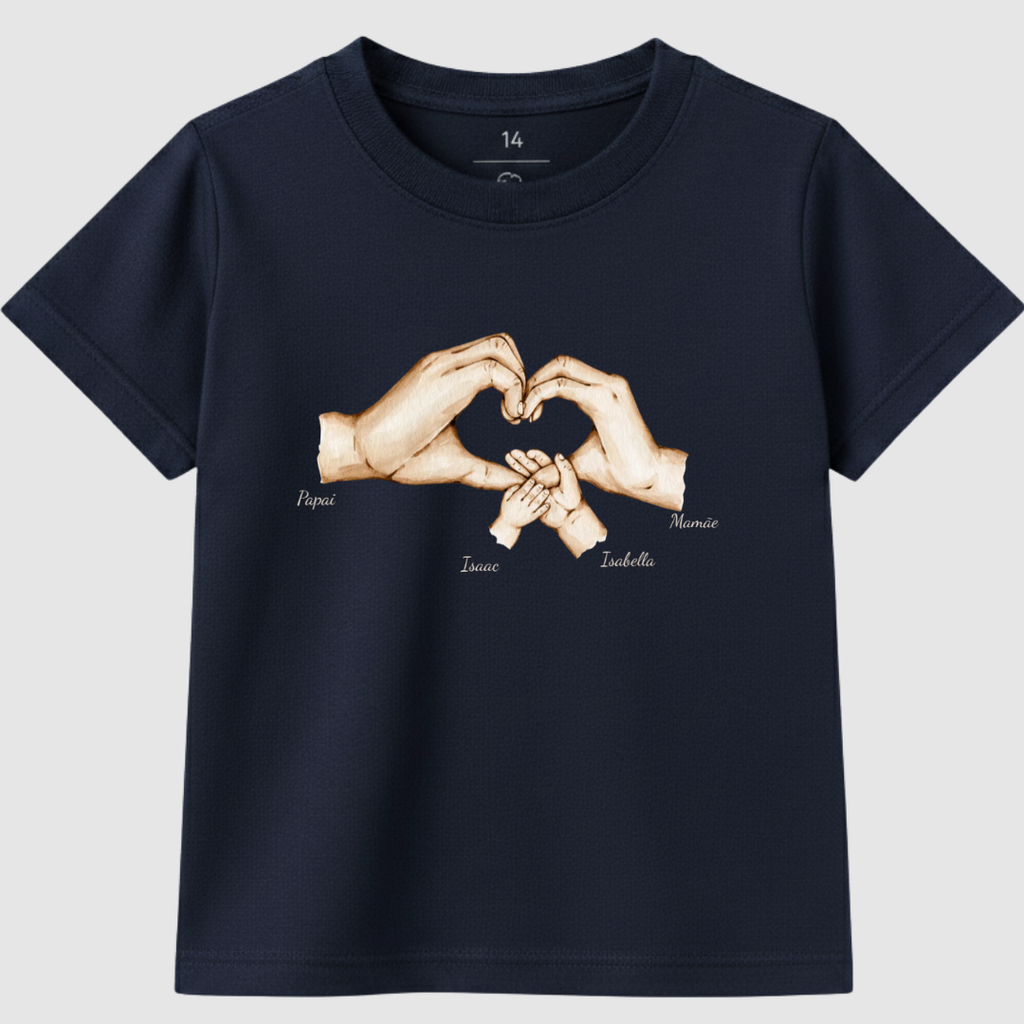 Mãos Dadas Estaremos Sempre Juntos - Camiseta Infantil