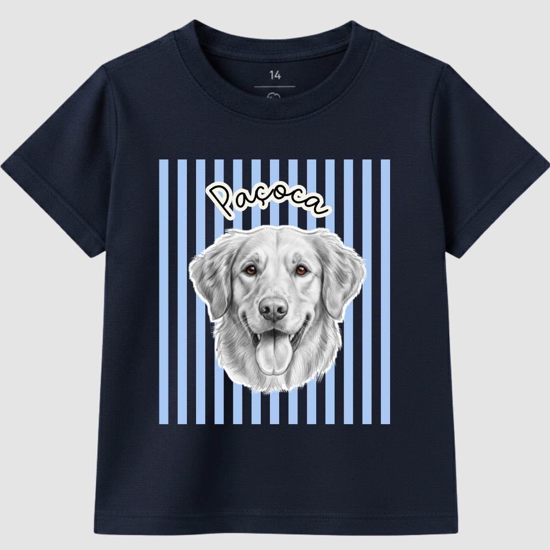 Meu pet em listras - Camiseta Infantil