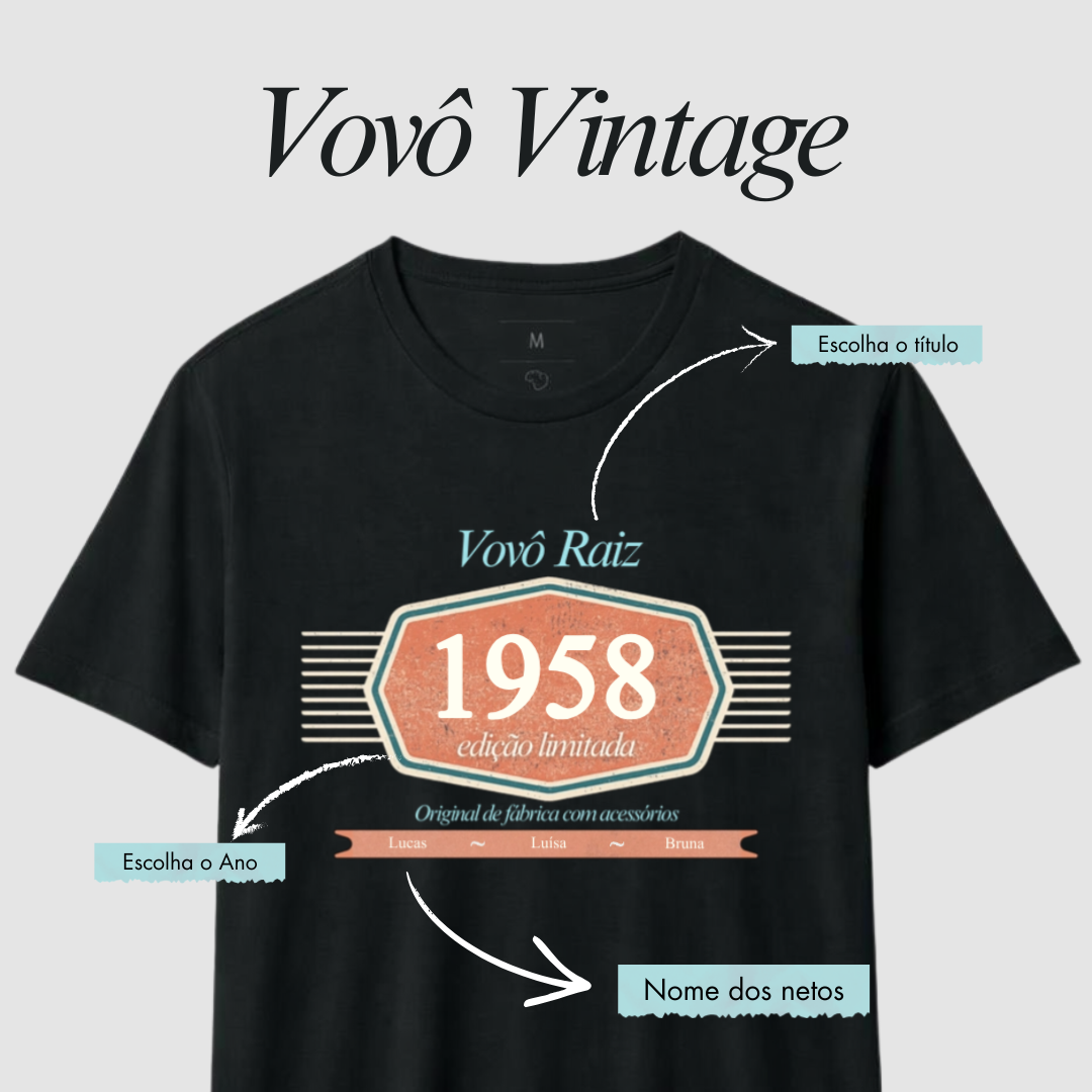 Vovô Vintage - Algodão peruano