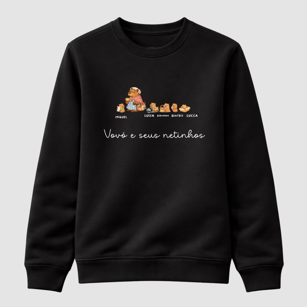 Vovó e seus netinhos - Capivara - Suéter