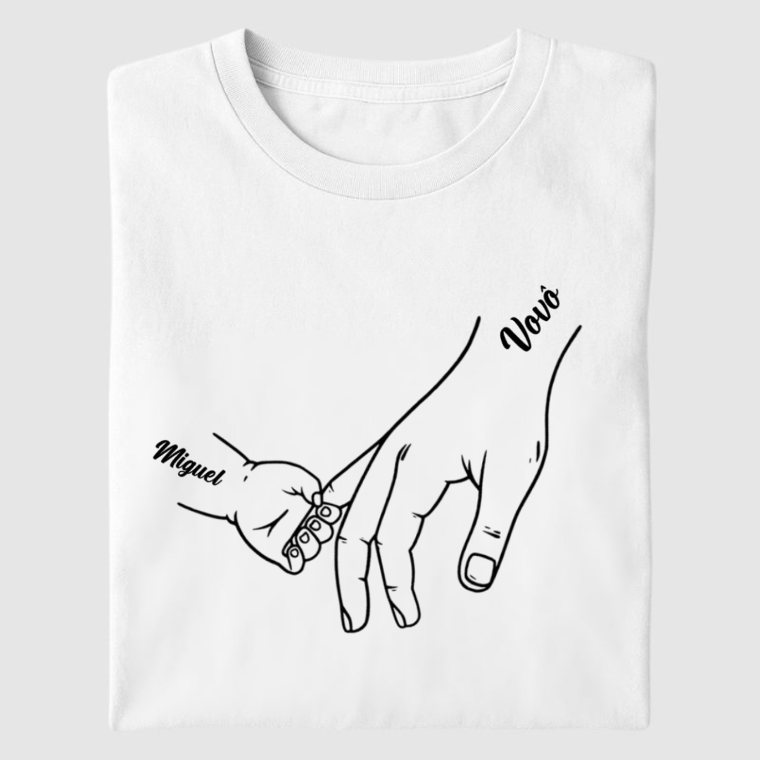 De mãos dadas eu sempre protegerei você - Infantil Branca