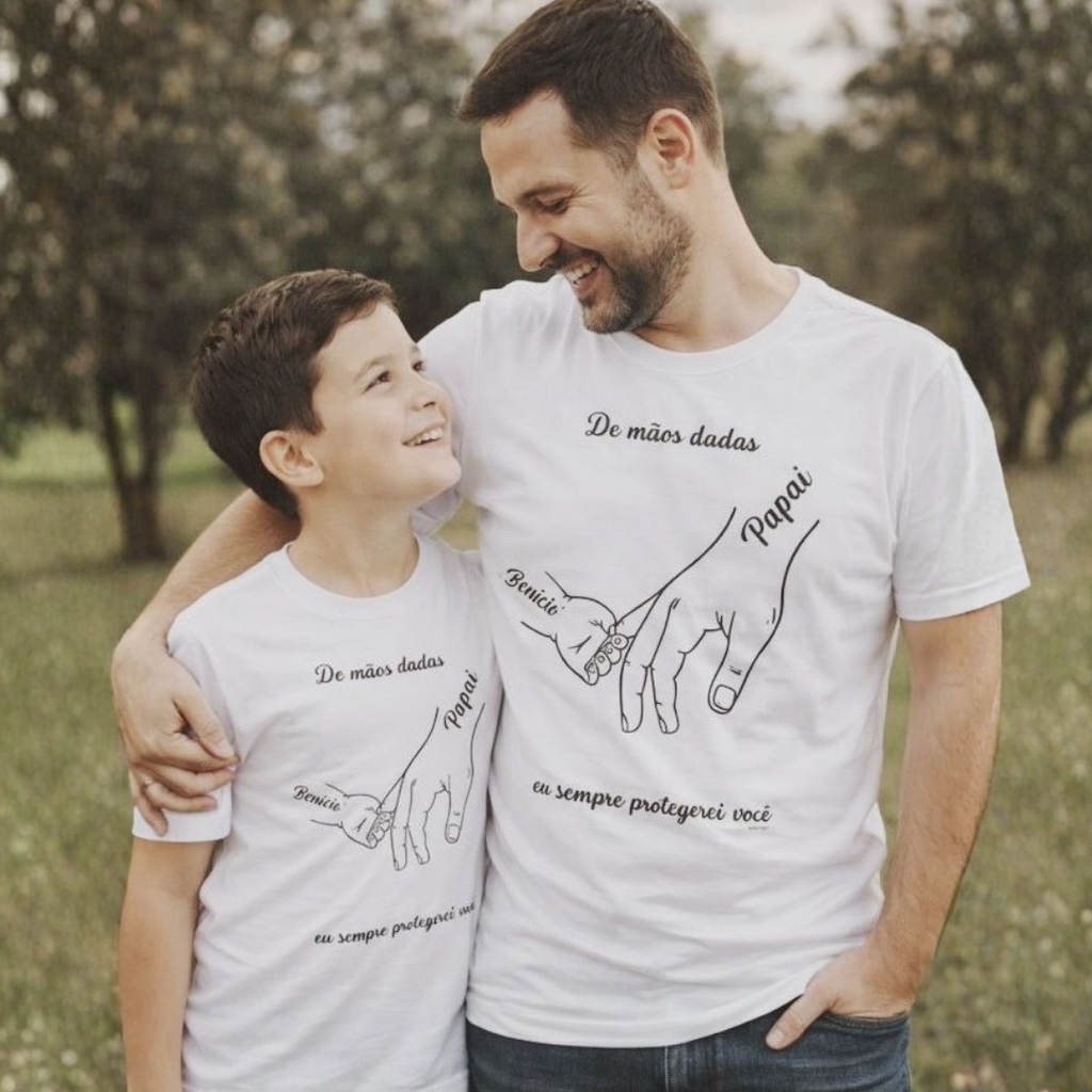 De mãos dadas eu sempre protegerei você - Infantil Branca