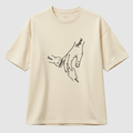 De mãos dadas eu sempre protegerei você - Oversized off white