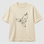 De mãos dadas eu sempre protegerei você - Oversized off white